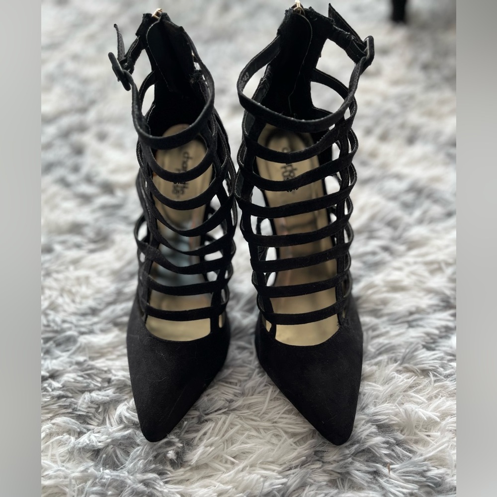 Charlotte Russe high heels, gladiator wrap design, close at ankle, size 9 - Picture 6 of 6